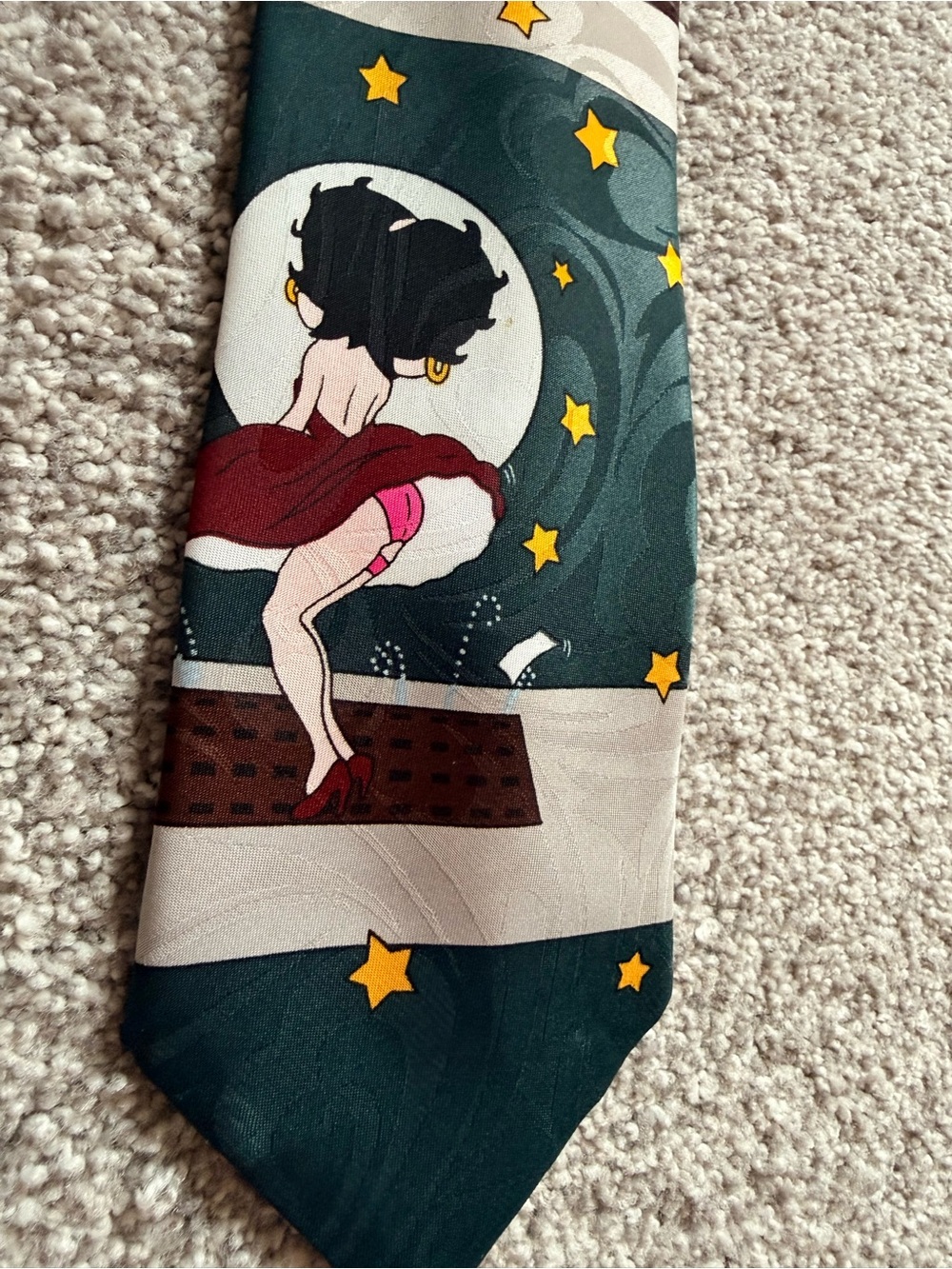Betty Boop Black Novelty Necktie | Betty & Pudgy Collectible - Picture 4 of 5